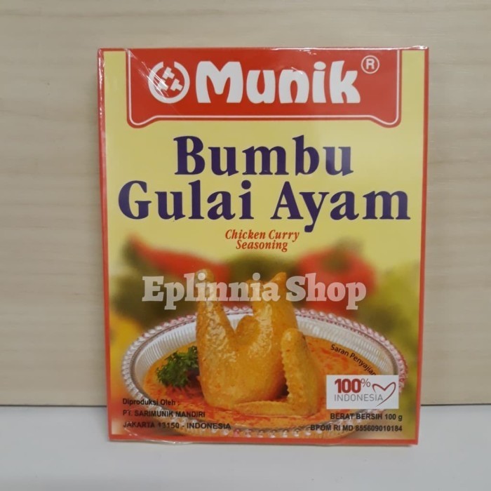 

Ready Munik Bumbu Gulai Ayam 180 gr Chicken Curry Seasoning - Munik