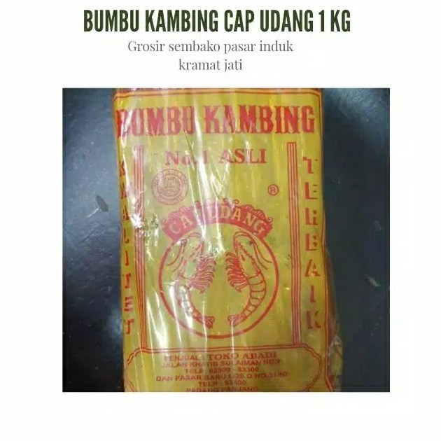

Ready Bumbu Kambing Cap Udang Kiloan