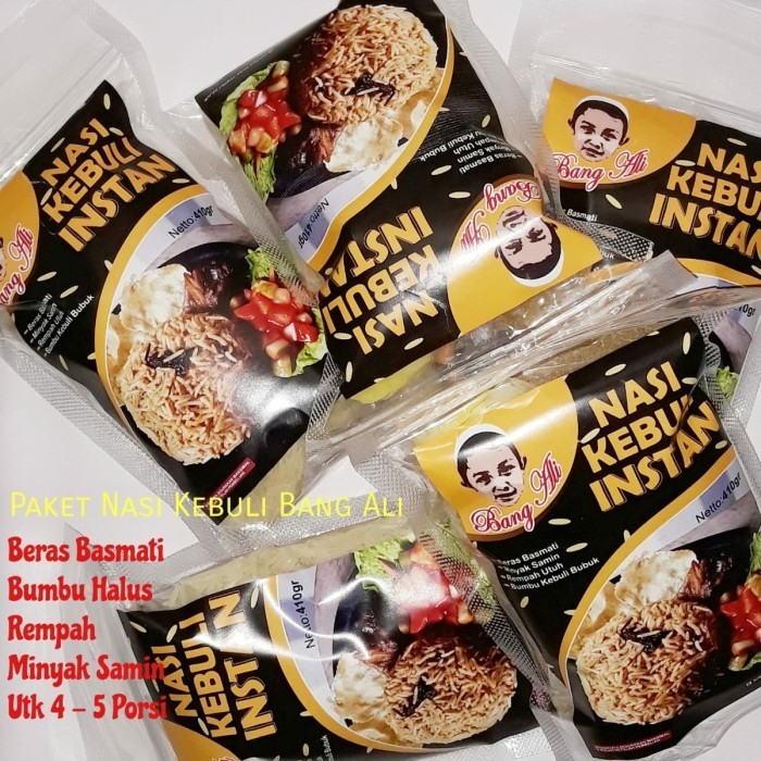 

Ready Paket Nasi Kebuli Instant Bang Ali Enak/Hemat/Mudah Dimasak/Anti Gagal