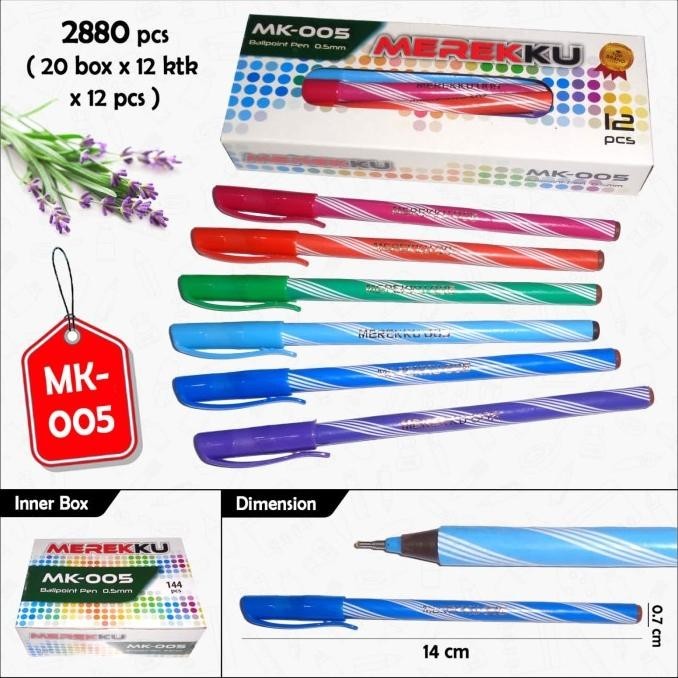 

Ballpoint pen merekku mk 005 isi 12 pc