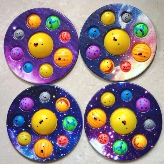 Pop It Planet Tata Galaxy Matahari Simple Dimple Mainan Edukasi