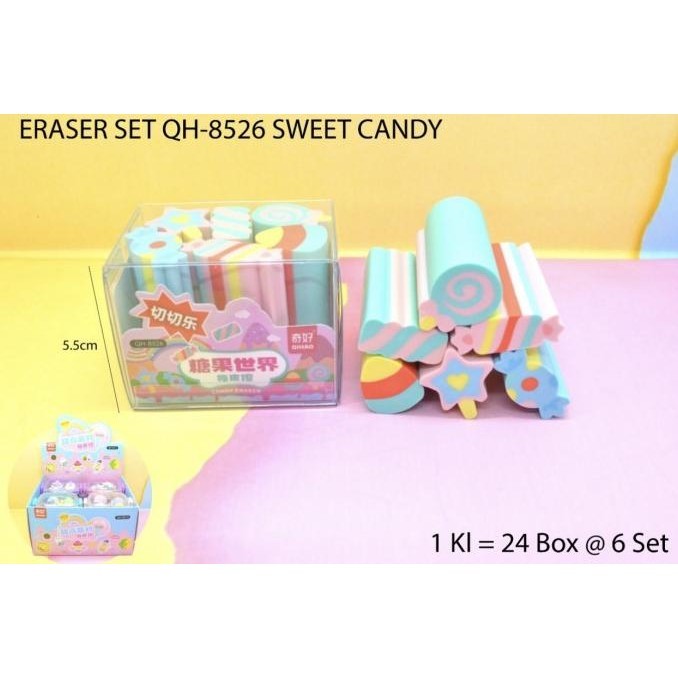

penghapus pensil set sweet candy isi 6