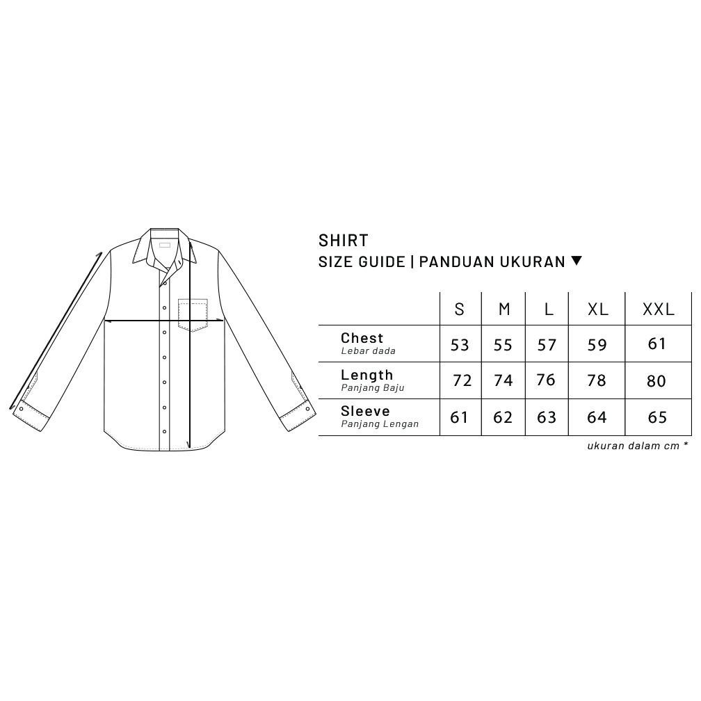 M231 Kemeja Pria Basic Polos Panjang Hitam 1468D