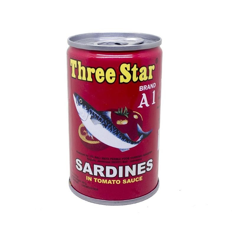 

Paket 6 Pcs Three Star Sarden Mini Saus Tomat Makanan Kaleng 155 G