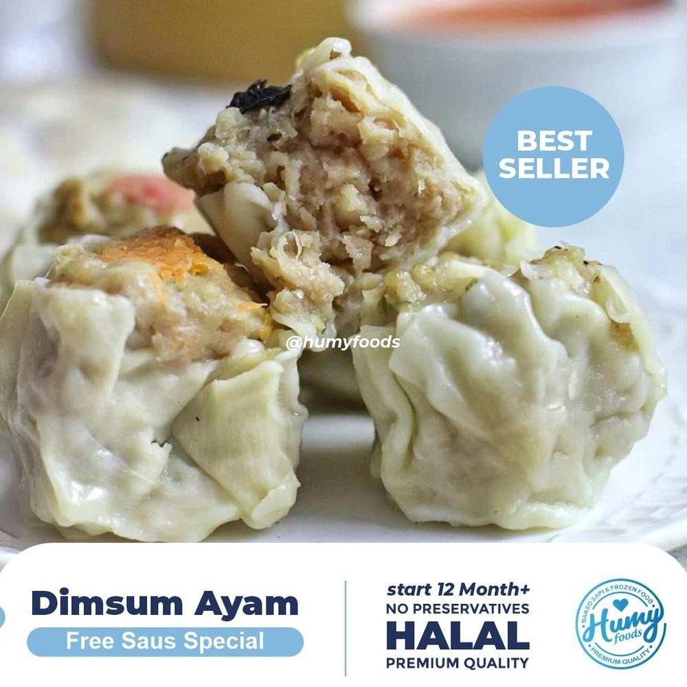 

Dimsum Ayam Premium Free Saus (Isi 10) Halal Tanpa Pengawet