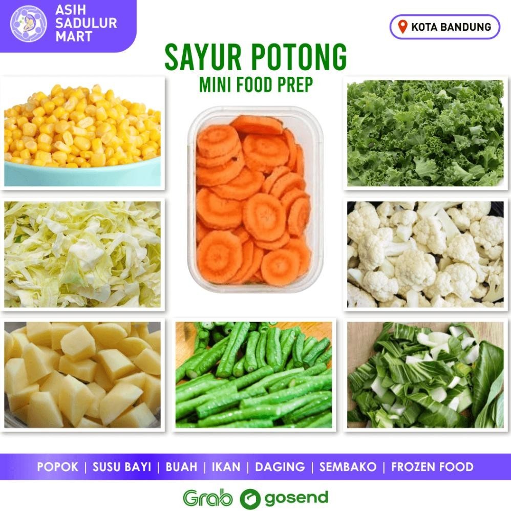 

Aneka Sayur Potong Siap Pakai / Foodprep Mini Promo Bandung