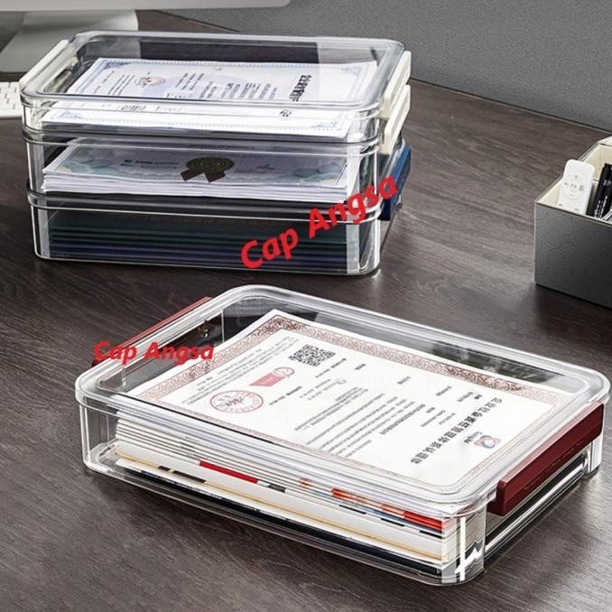 

DOCUMENT STORAGE TRANSPARAN TRAY KEEPER HARDCASE HOLDER SERTIFIKAT A4