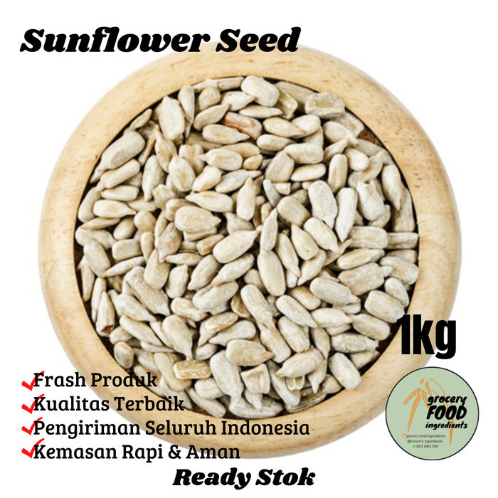 

Sunflower Seeds Organik - 1Kg / Kuaci Kupas / Biji Bunga Matahari