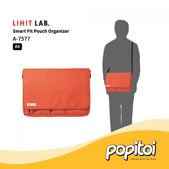 

Lihit Lab A-7575/7577 Smart-Fit Pouch Organizer A4 A5 Tas Selempang