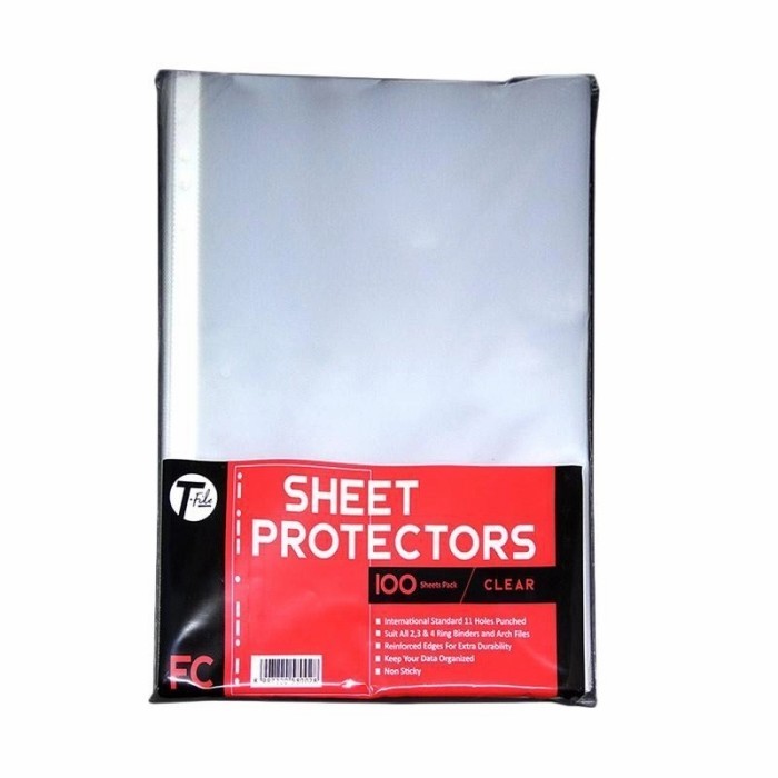 

Fauma T-FILE clear shetprotector/pp pocket 1 pack isi 100 pcs(folio)