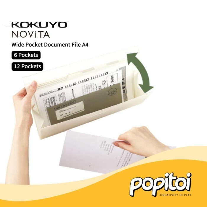 

Fauma Kokuyo Novita Wide Pocket Document File Holder A4 Envelope Dokumen