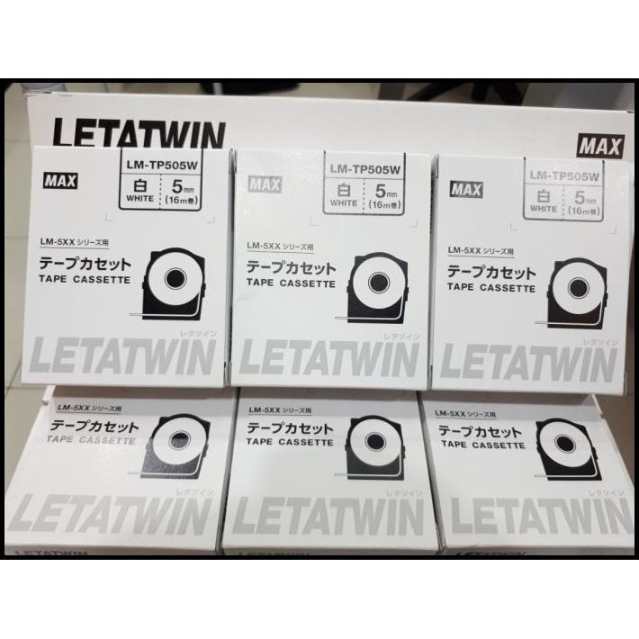 

HOT DEAL LABEL TAPE LETATWIN 5ML WARNA PUTIH LM-TP505W MAX LETATWIN !!!!!