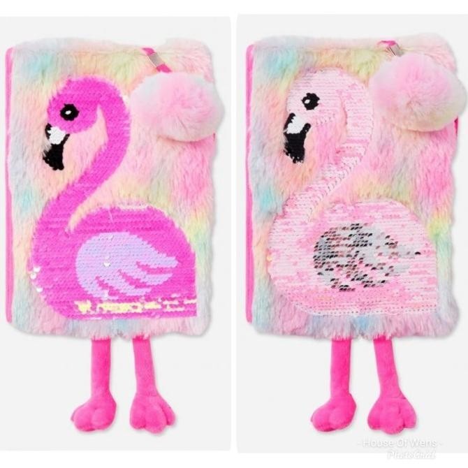 

Big Sale Justice Flaminggo Sequin Diary Include Pen - Buku Catatan Justice Limited Edition