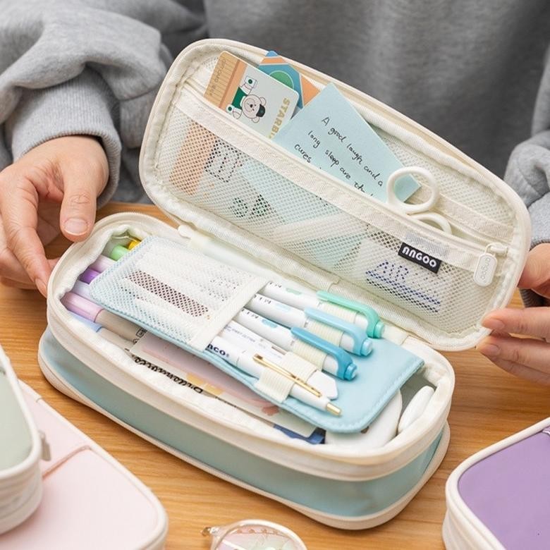 

fh-46 Kawaii Pensil Kapasitas Besar Pensil Tas Kantong Dudukan Kotak untuk Anak Perempuan Kantor Siswa Alat Tulis Organizer Perlengkapan Sekolah Premium