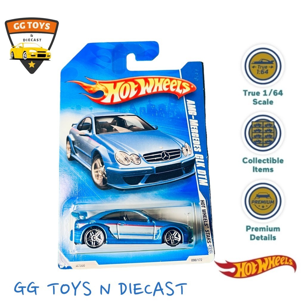 Hotwheels Hot Wheels HW Bluecard AMG Mercedes CLK DTM Hot Wheels Stars Biru
