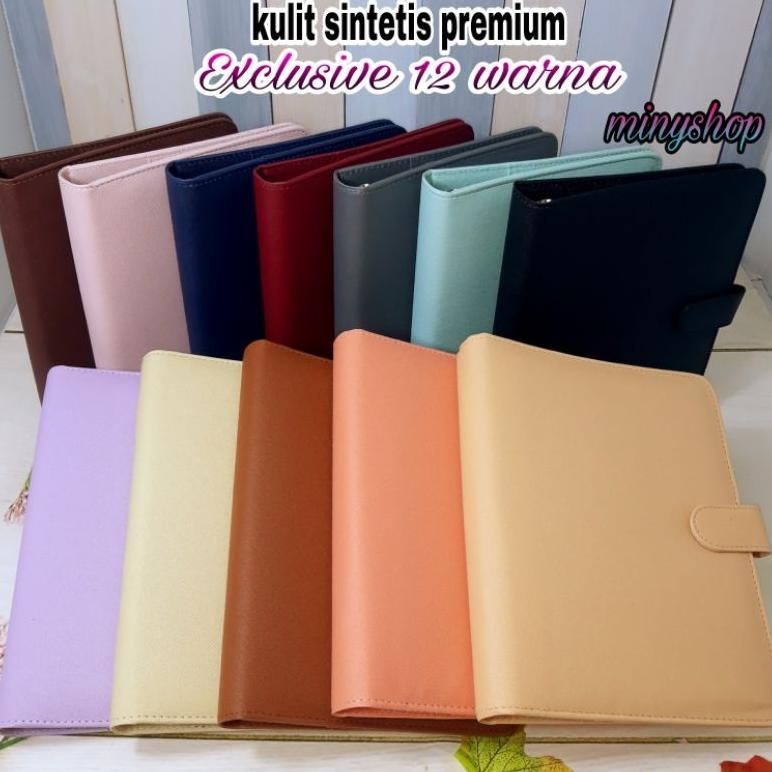 

fn-56 Binder Polos Exclusive A5 20 Ring Ada 12 Warna Pilihan Agenda Kuliah Kulit Viral