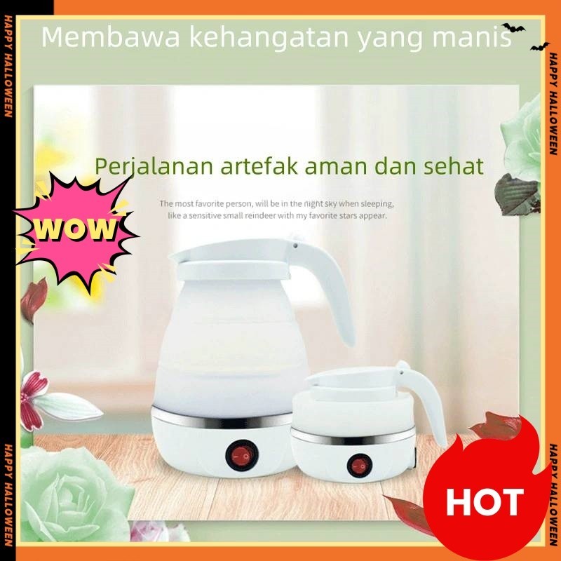 Ketel Listrik Lipat Travel Populer Ketel Elektrik Silikon Ketel Perjalanan Luar Ruangan Mini Portabe