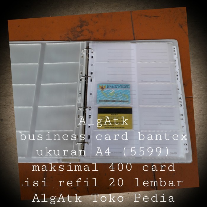 

Business Card Bantex. Album Kartu Nama Size A4 No Ref 5599.