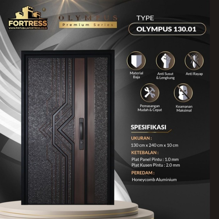 PINTU UTAMA BAJA FORTRESS TYPE OLYMPUS MOTHER & SON PREMIUM QUALITY