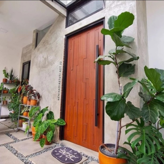 PINTU UTAMA MINIMALIS,PINTU MERANTI