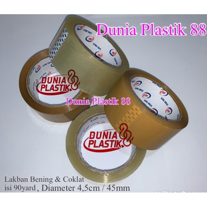 

Terbaru 1Dus/72Pcs Lakban 90Yard 45Mm Bening Coklat Selatip Perekat Solasi Lem Promo Terlaris