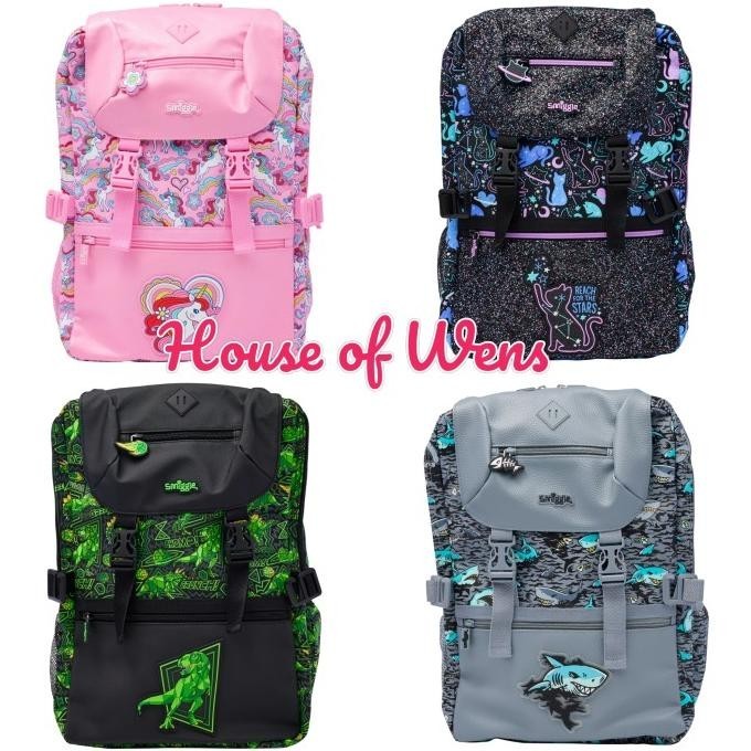 Smiggle Wild Side Attach Foldover Backpack Original - Tas Smiggle Limited Edition