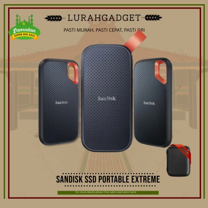 SANDISK EXTREME SSD PORTABLE V2 2TB 1TB 500GB USB TYPE C EXTERNAL SSD ORIGINAL BEST QUALITY