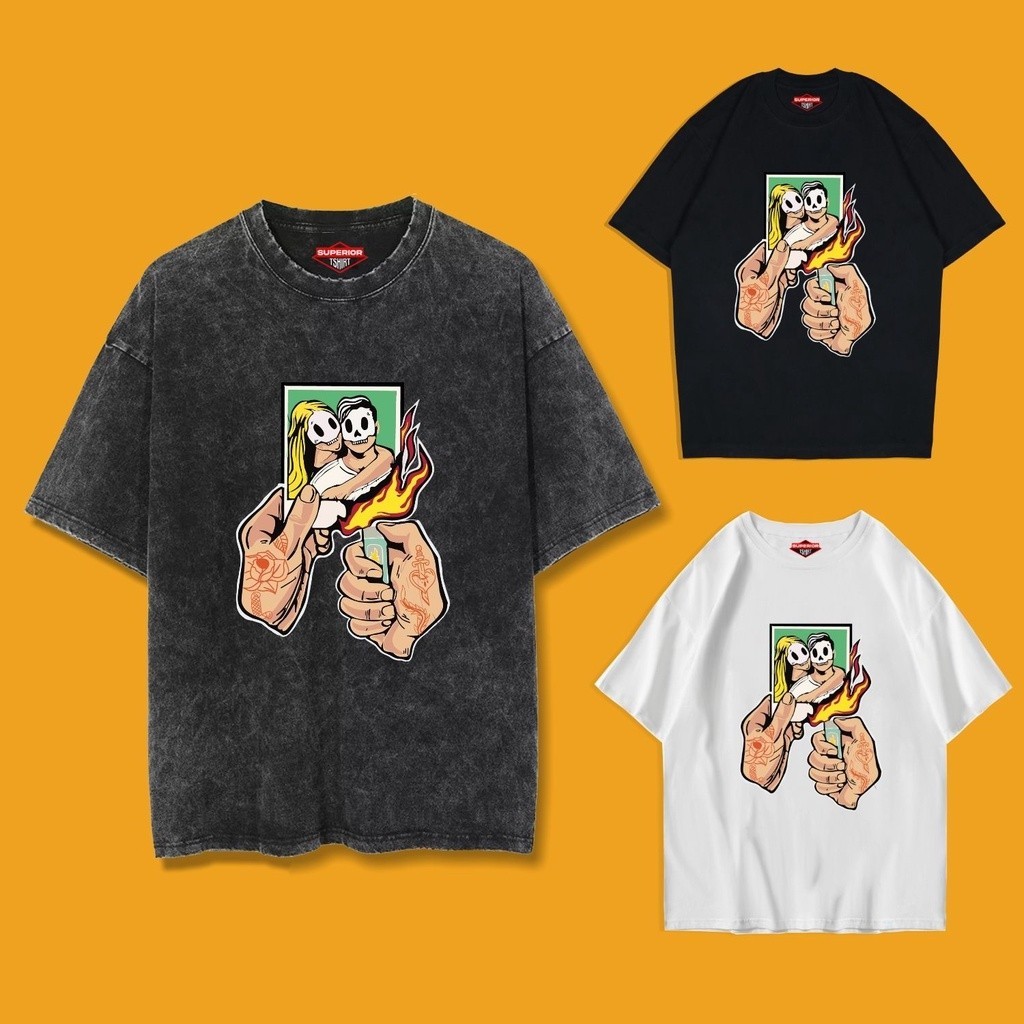 KAOS OVERSIZE WASH / WASH TSHIRT / ACID WASH / KAOS COUPLE / KAOS MANTAN