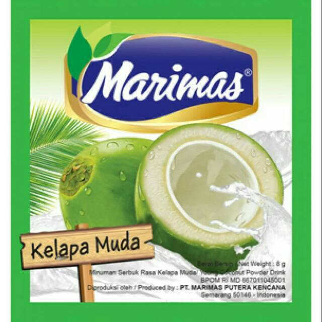 

MARIMAS Kelapa Muda Minuman Serbuk Rasa Kelapa Muda 7gr 1 PCS / F092