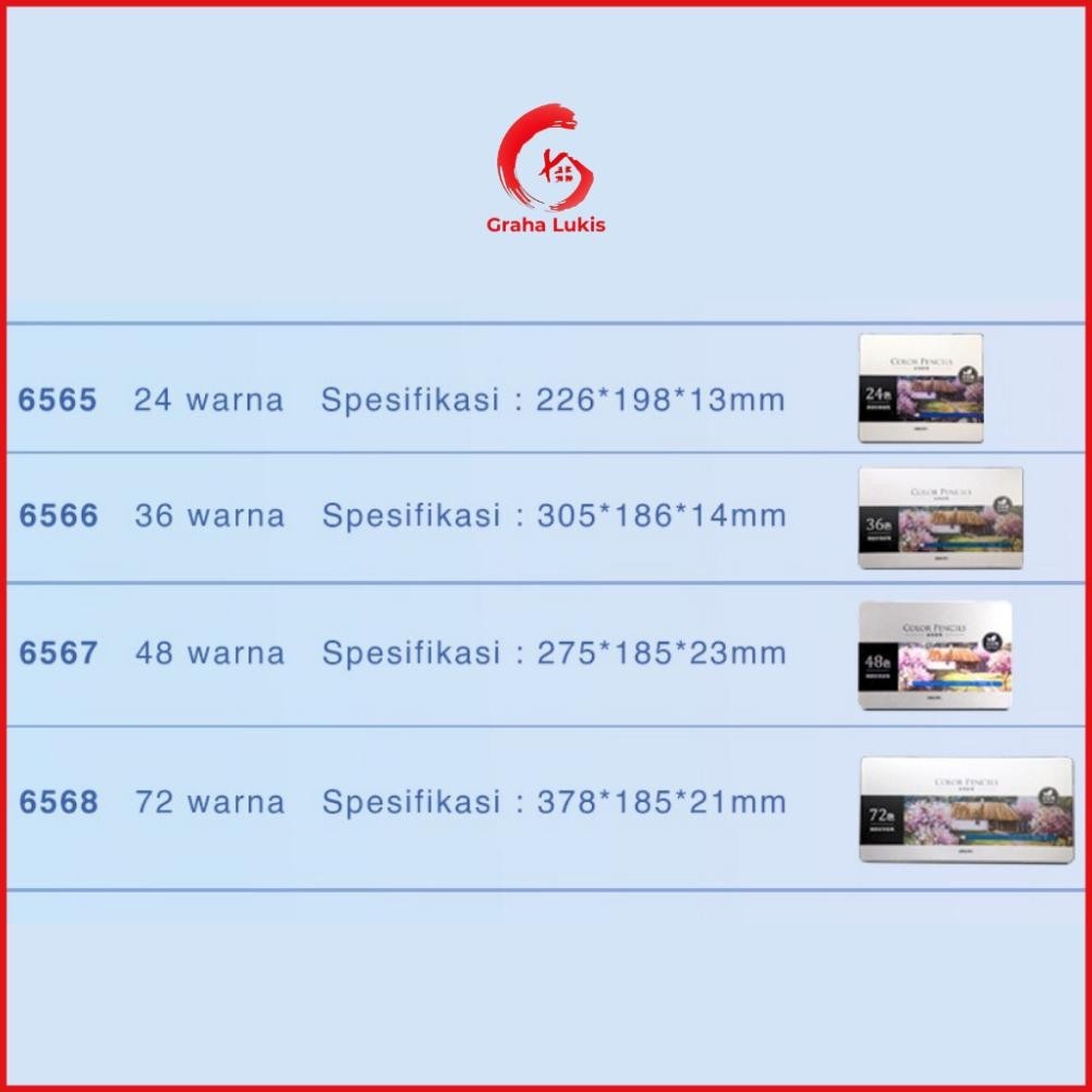 

TERLARIS Deli High-grade Oil Pencil Color Pensil Warna Minyak 24 / 36 / 48 / 72 tru-63