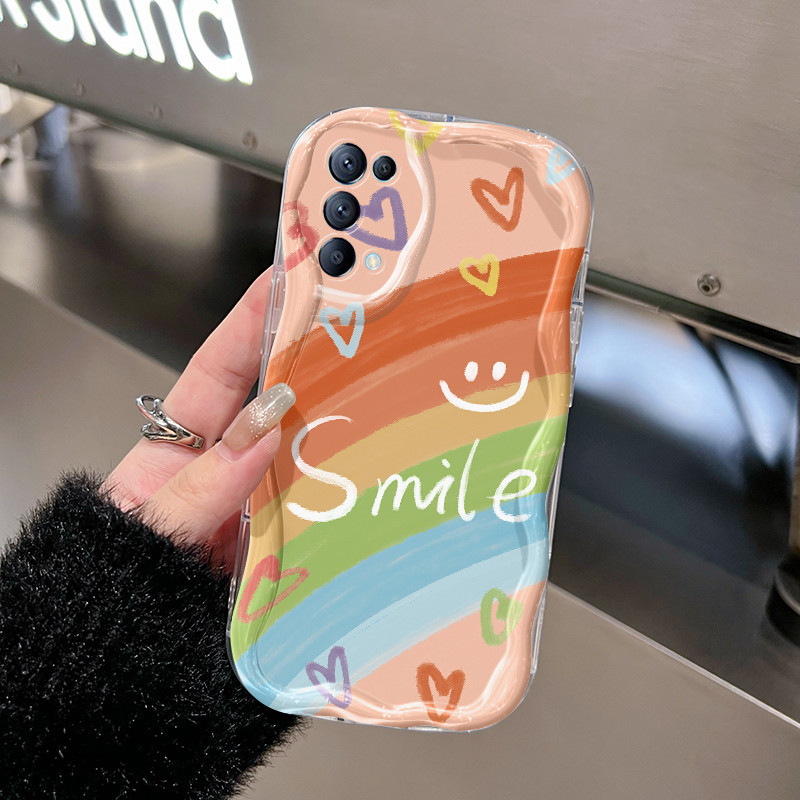 Casing Hp OPPO Reno 5 4G Reno 5 5G Reno 5K 5G Case Casing lembut Kesing sarung HP pola pelangi Softc