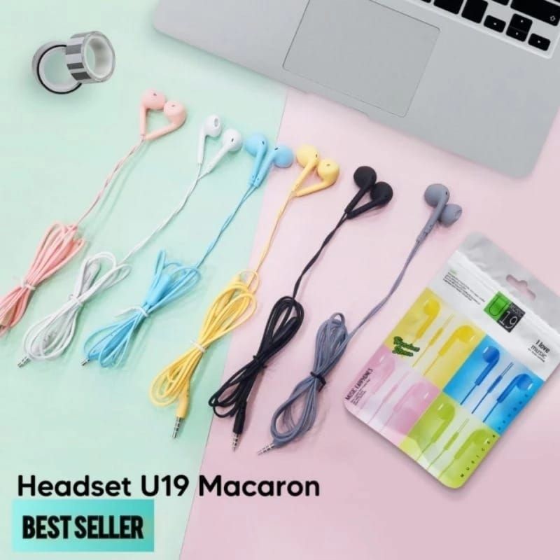 Headset Macaron U19 Handsfree U19 Macaron Headset