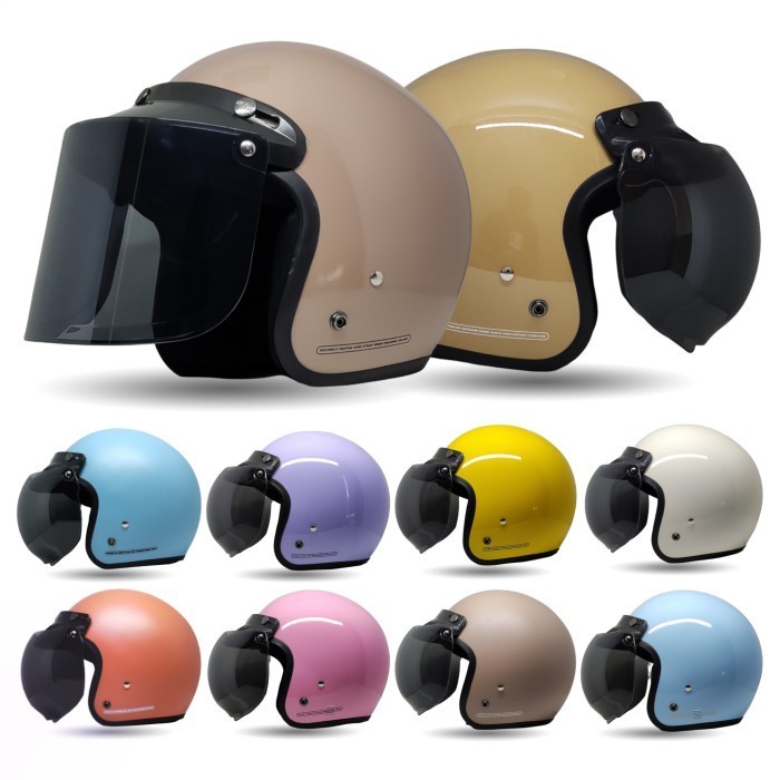 HELM BOGO DEWASA SNI HELM BOGO CEWEK KEKINIAN UNTUK MOTOR SCOOPY
