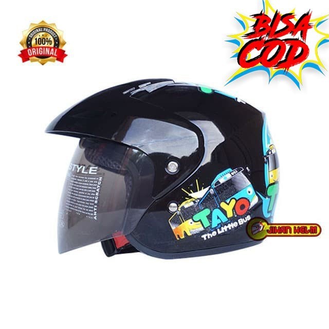 HELM ANAK / HELM JM / HELM JM JUNIOR TAYO BLACK TERMURAH