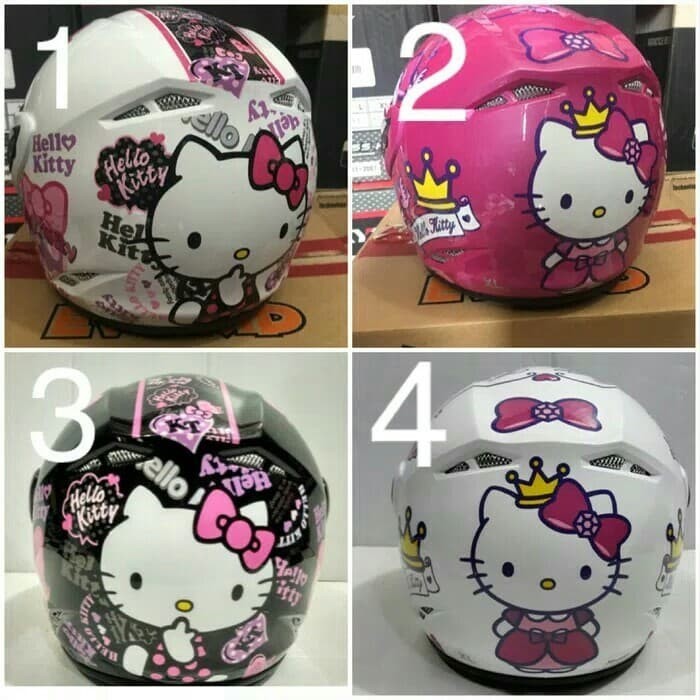HELM ANAK GM EVO TEEN HELLO KITTY 4 WARNA HELLO KITTY