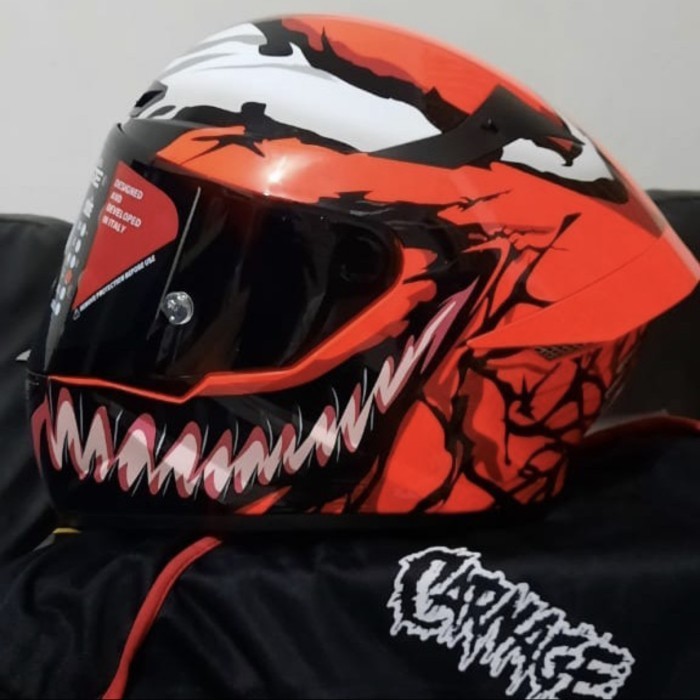 HELM KYT TT COURSE CARNAGE SPIDERMAN MARVEL LIMITED EDITION RARE