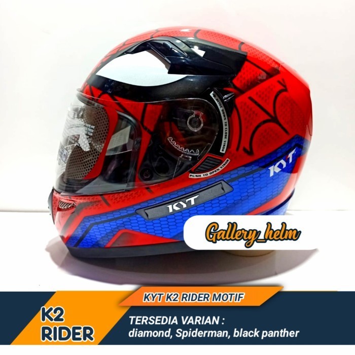 K2 RIDER SPIDERMAN SILVER KYT HELM FULLFACE