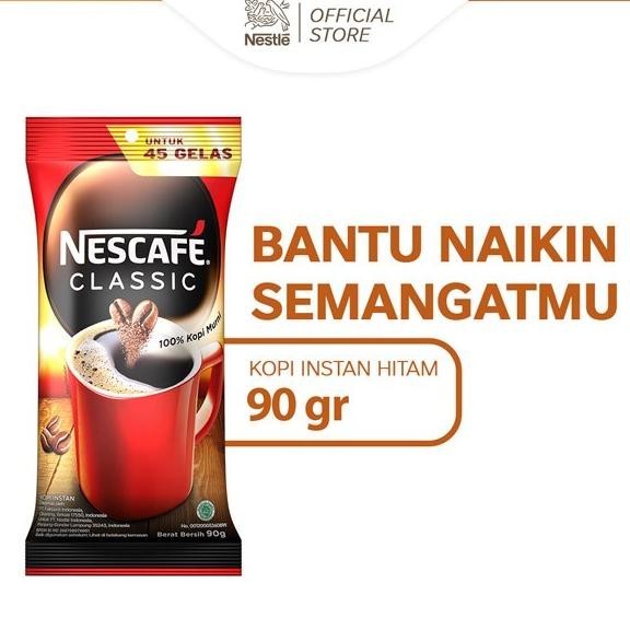 

NESCAFE CLASSIC Kopi Instan Bubuk Kopi Hitam Sachet Bag 90g