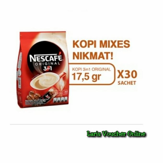 

Kopi Nescafe Original 3 IN 1 Instan pack isi 30 sachet kopi kemasan