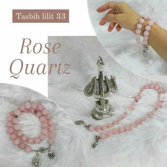 Tasbih lilit 33 Rose Quartz magnet
