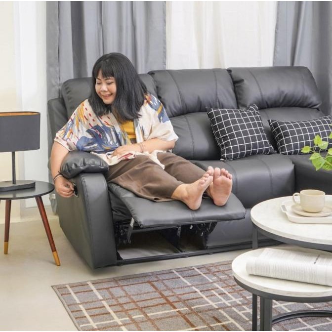 SOFA L BISA RECLINER BAHAN OSCAR SOFA SUDUT RECLINER BAHAN OSCAR TOKOERHAN5