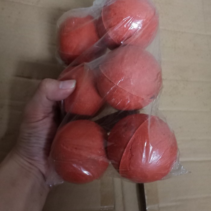 Bola Kasti Karet Merah Kualitas Bagus (Harga Per 6 Pc)