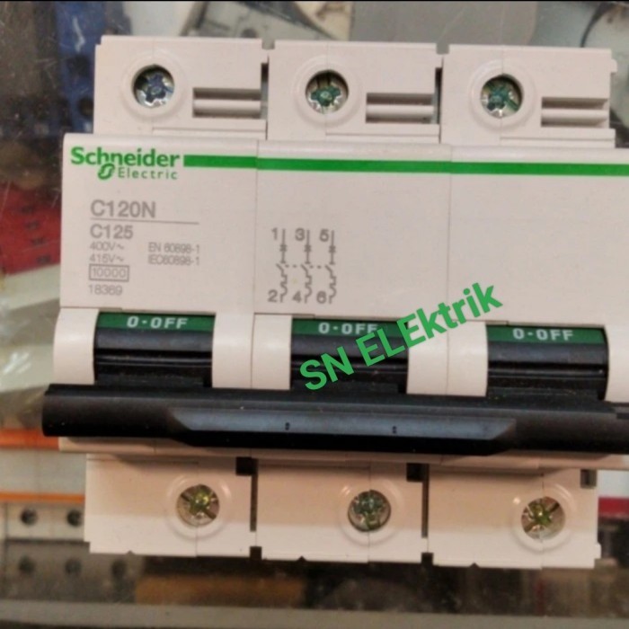 Promo MCB Schneider 3PHASE C120N 80A,100A,125A 10ka 3P
