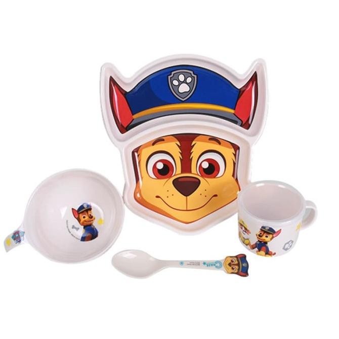New Paw Patrol Plate Set Set Makan Anak Piring Makan Anak Paw Patrol Original