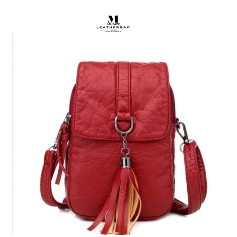 tas Hp wanita kulit asli tas selempang Wanita