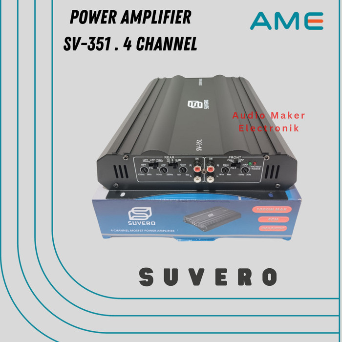 Power Amplifier 4Ch Suvero Sv-351 - Power Mobil 4 Channel Class Ab