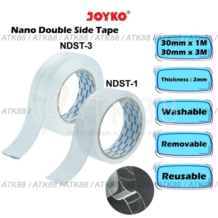 

Joyko Nano Double Sided Tape 30Mm X 3M Ndst-3