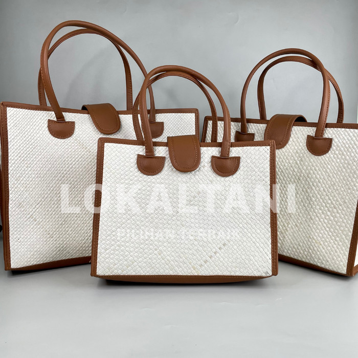 Totebag Pandan Coklat / Tas Handbag Wanita / Tas Anyaman Pandan