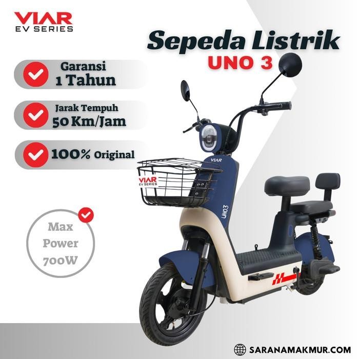 SEPEDA LISTRIK UNO3 VIAR Kualitas Terbaik