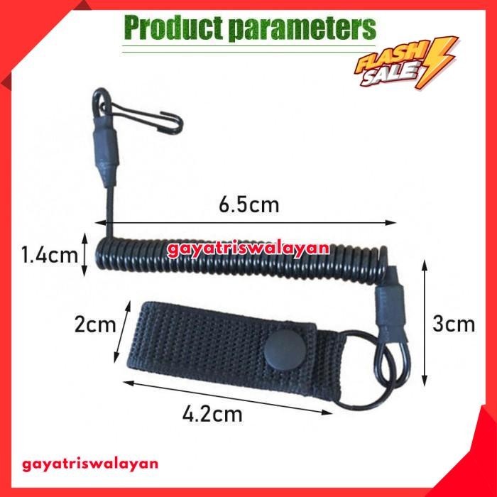 

TALI SLING PENGAMAN TACTICAL SLING TALI SPIRAL LANYARD COILED TERMURAH